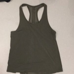 Luluemon racer back  tank in dark olive
